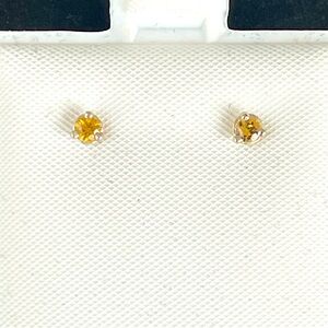 One of a kind Yellow Sapphire martini setting Earrings